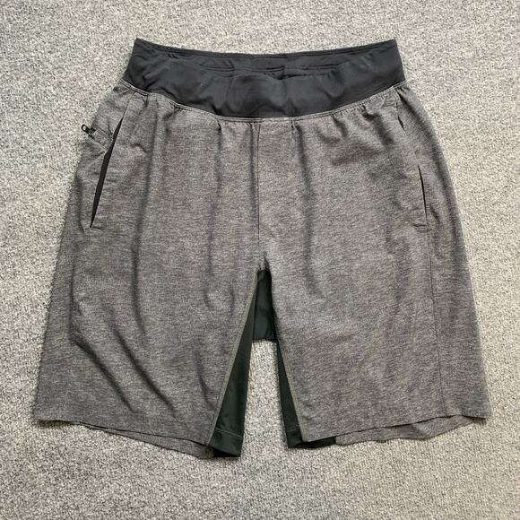Lululemon Shorts Mens M Medium Grey THE Linerless Stretch Workout Exercise Train - Picture 2 of 14